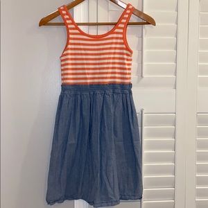 Denim jean striped summer dress 10/12